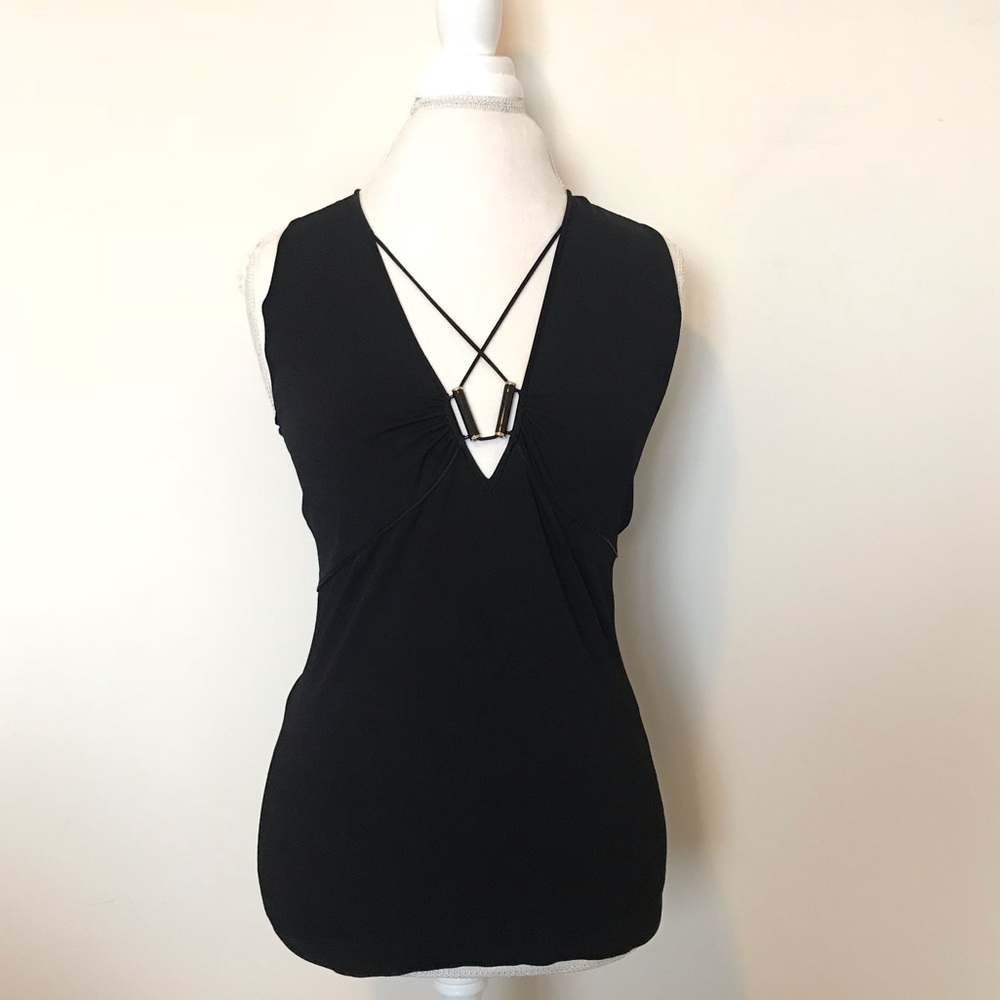 Roberto Cavalli Black knit top size 44/ US SIZE 8 - Picture 1 of 7